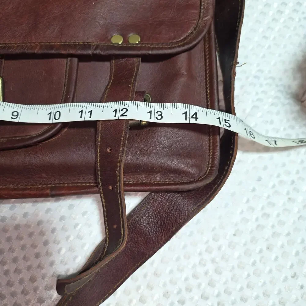 HANDMADE GENUINE LEATHER MESSENGER 15
